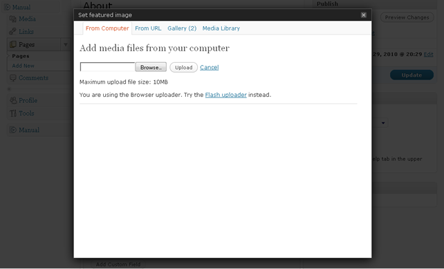 Featured Image Upload Options